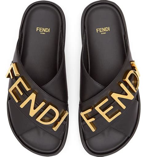 fendi fur sandal|women Fendi sandals black.